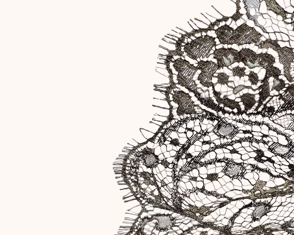 Dentelle de Calais-Caudry® kaki lingerie Gaïanne fabriquée en France