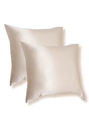 taie d&#039;oreiller en soie naturelle couleur beige champagne