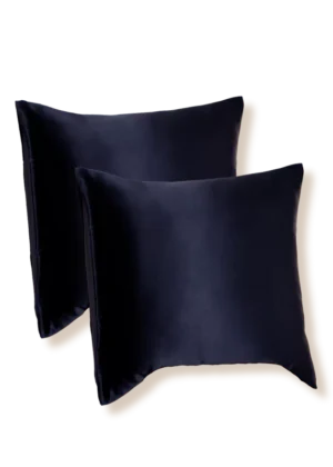 taie d&#039;oreiller en soie naturelle bleu nuit