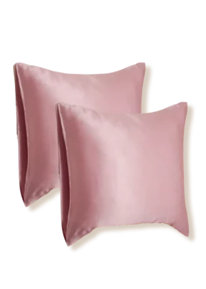 taie d&#039;oreiller en soie naturelle bois de rose