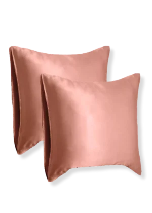 taie d&#039;oreiller en soie naturelle terracotta