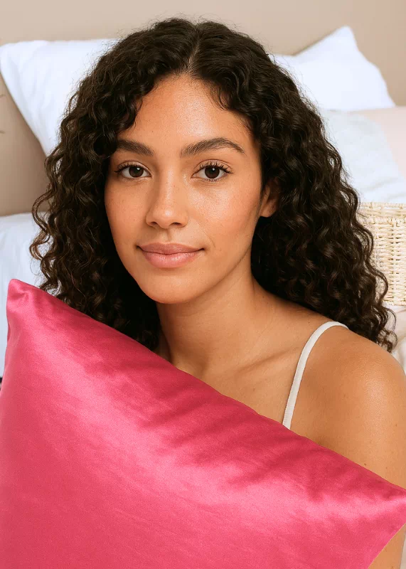 taie d'oreiller en soie cheveux crépus afro