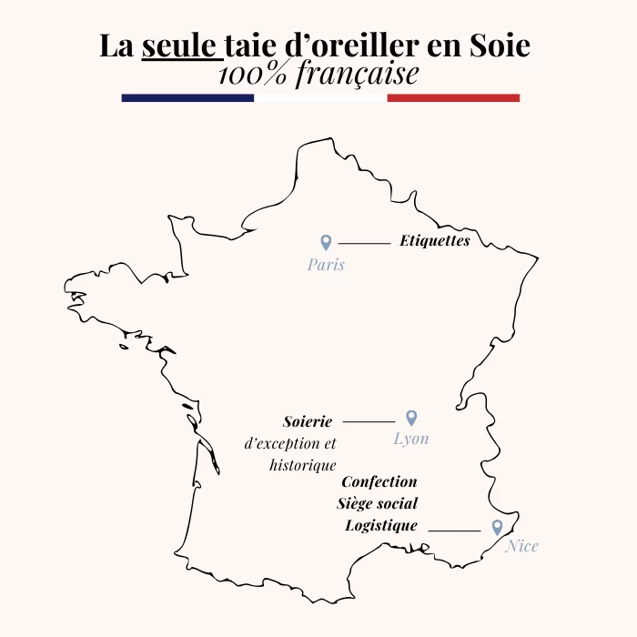 taie d'oreiller en soie made in france