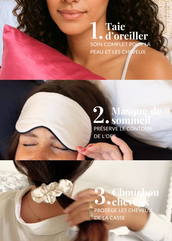 3 étapes peau et cheveux