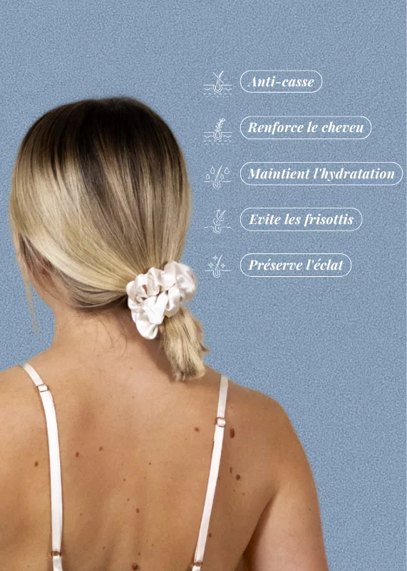 chouchou cheveux 100% soie