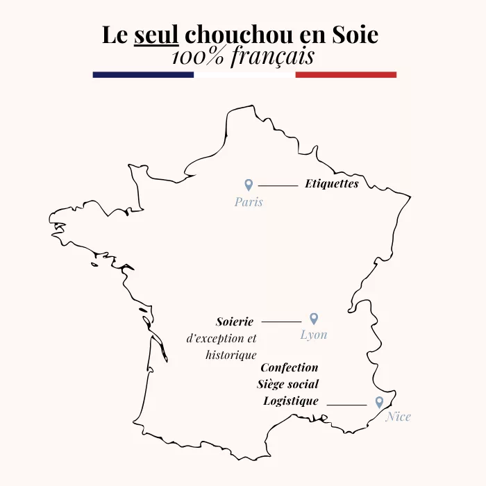 chouchou en soie fabriqué en france