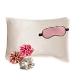 coffret star academy taie oreiller en soie 50x70 champagne