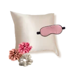 coffret star academy taie oreiller en soie 65x65 champagne