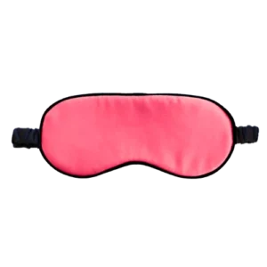 masque de nuit en soie rose corail
