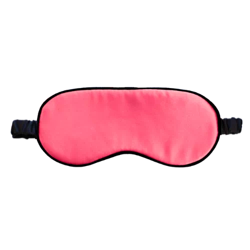 masque de nuit en soie rose corail