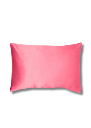 taie oreiller soie 50x70 rose corail