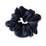 chouchou en soie bleu nuit