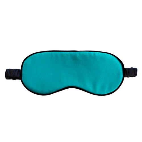 Masque de nuit en soie - Bleu Canard