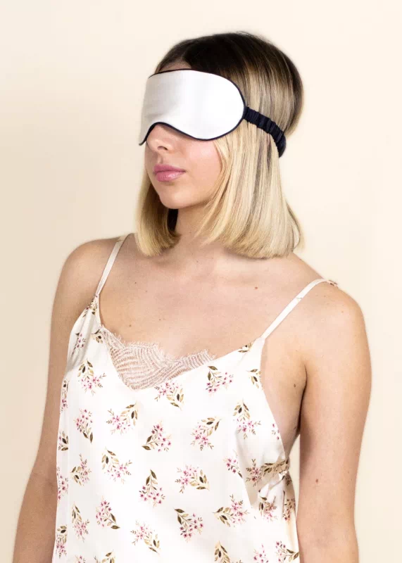 masque de nuit soie champagne