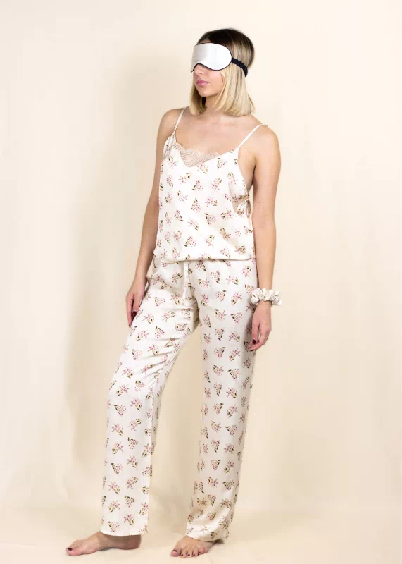 top caraco femme viscose champagne