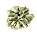 chouchou en soie vert amande