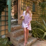 déshabillé satin soie femme