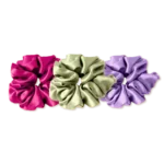 trio de chouchous en soie pastel