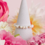 Bague ajustable plaqué or 14k et perle de culture - Sirena