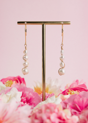 boucles d'oreille femme plaqué or perles fete des meres